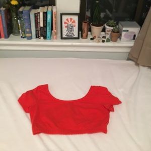 Urban bright orange cropped tee! (Small)